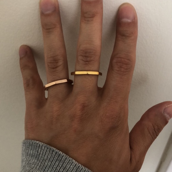 J. Crew hexagon gold vermeil rings - Picture 5 of 5